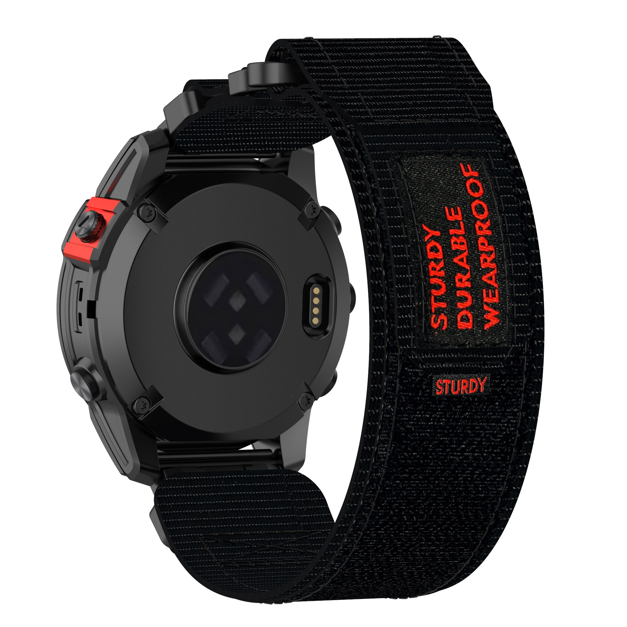 Garmin 22 mm Quick Release Nylonarmband Svart