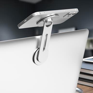 Magnetisk Hoppfällbar Mobilhållare Silver