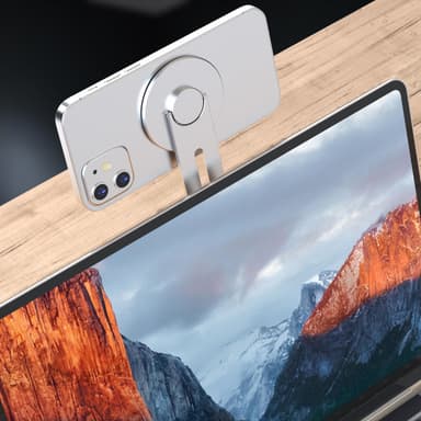 Magnetisk Hoppfällbar Mobilhållare Silver