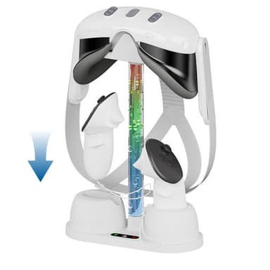 Displaystativ och Laddare med RGB-ljus för Oculus Quest 3