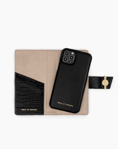 Cora Phone Wallet iPhone 12 MINI Jet Black Croco