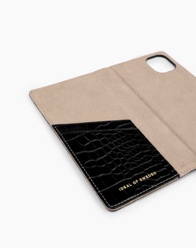 Cora Phone Wallet iPhone 12 MINI Jet Black Croco