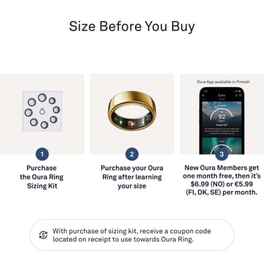 Oura Ring Gen3 Horizon smartring storlek 11 (guld)