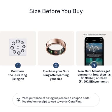 Oura Ring Gen3 Horizon smartring storlek 6 (roséguld)