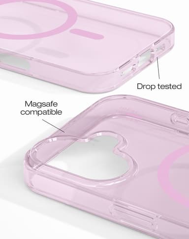 Clear Case MagSafe iPhone 16 Light Pink