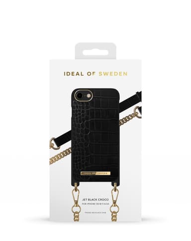 Necklace Case iPhone 8/7/6/6S/SE Jet Black Croco