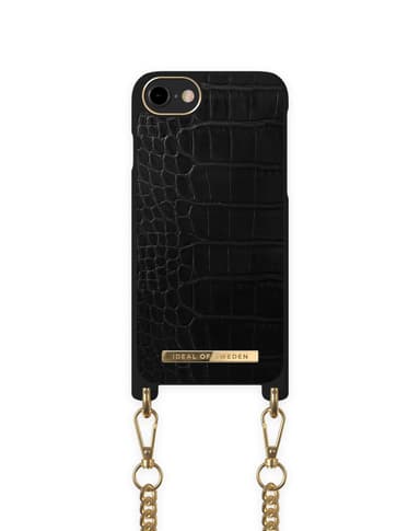 Necklace Case iPhone 8/7/6/6S/SE Jet Black Croco