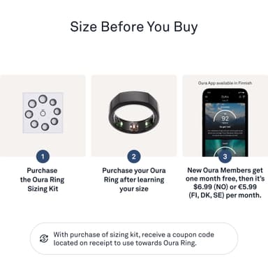 Oura Ring Gen3 storlekskit