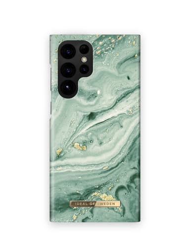 Printed Case Galaxy S22U Mint Swirl Marble