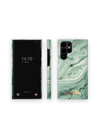 Printed Case Galaxy S22U Mint Swirl Marble