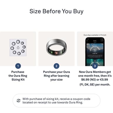 Oura Ring Gen3 Horizon smartring storlek 9 (titan)