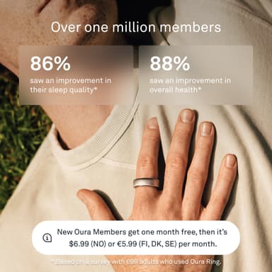 Oura Ring Gen3 Horizon smartring storlek 9 (titan)