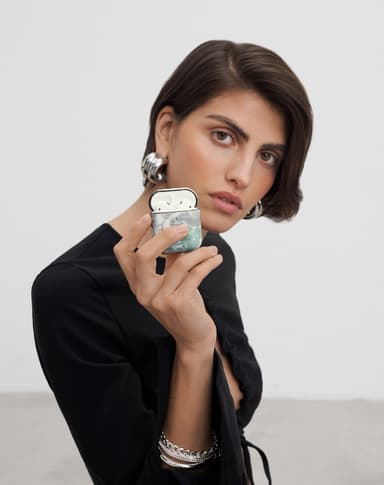 Printed AirPods Case Azura Marble