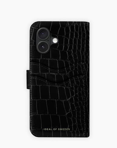 Magnet Wallet+ MagSafe iPhone 16 Black Croco