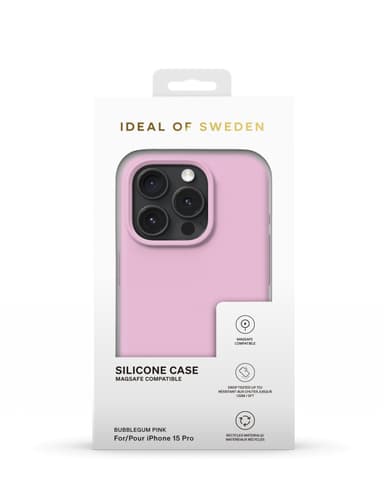 Silicone Case MagSafe iPhone 15PR Bubblegum Pink