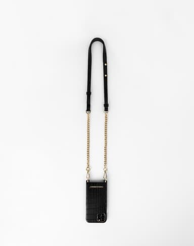 Necklace Case Galaxy S21Plus Jet Black Croco