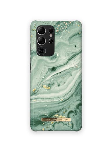 Printed Case Galaxy S21 Ultra Mint Swirl Marble