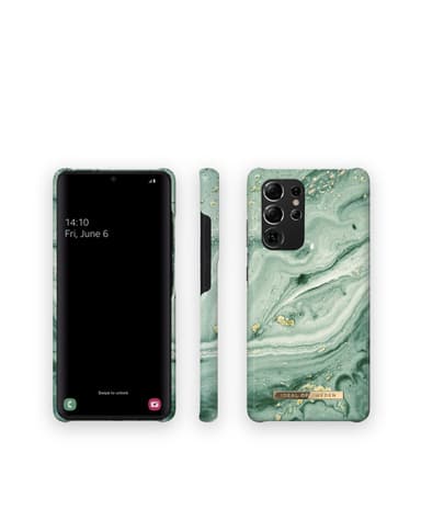 Printed Case Galaxy S21 Ultra Mint Swirl Marble