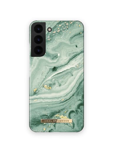Printed Case Galaxy S22P Mint Swirl Marble