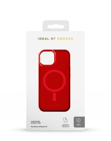 Clear Case MagSafe iPhone 13/14/15 Radiant Red