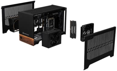 PCSpecialist Terra 200 R7-7X3D/32/2TB/4070Ti S stationär dator gaming (svart)