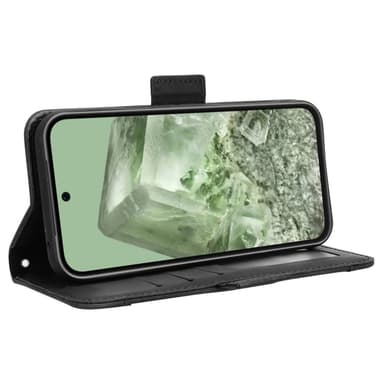 Till Google Pixel 8a Plånboksfodral med korthållare  - Svart