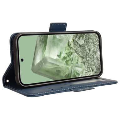 Till Google Pixel 8a Plånboksfodral med korthållare  - Blå