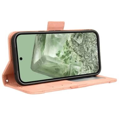 Till Google Pixel 8a Plånboksfodral med korthållare  - Rosa