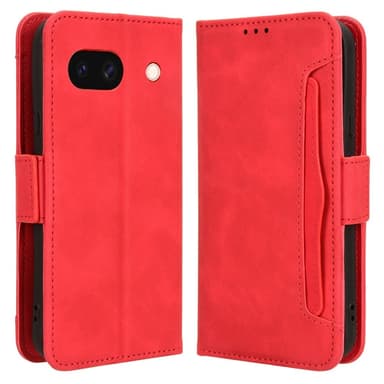 Till Google Pixel 8a Plånboksfodral med korthållare  - Röd