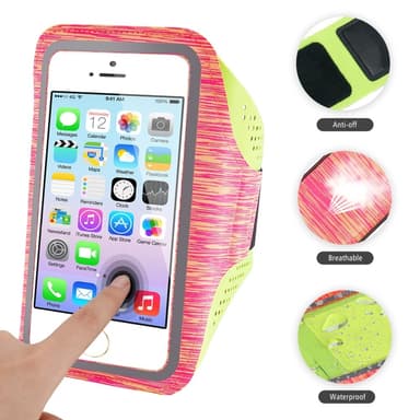Utomhussport Löpning armväska Fodral Fitness mobil reflexremsa M