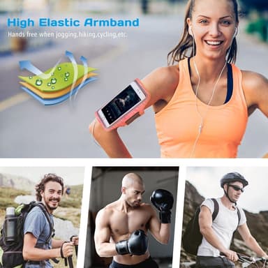 Utomhussport Löpning armväska Fodral Fitness mobil reflexremsa M
