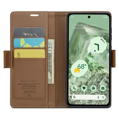 CASEME Plånboksfodral till Pixel 8a - Brun