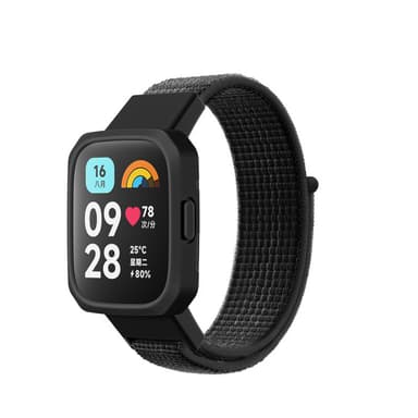 Mjuk nylon som andas justerbar rem för Redmi Watch 3 Svart