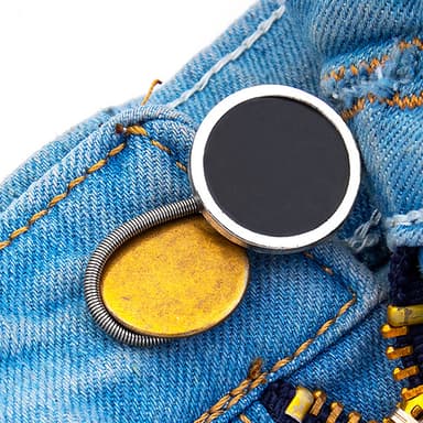 12-pack midjeförlängare för jeans – No Sew Knappförlängare 10 mm