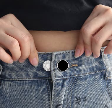 12-pack midjeförlängare för jeans – No Sew Knappförlängare 10 mm