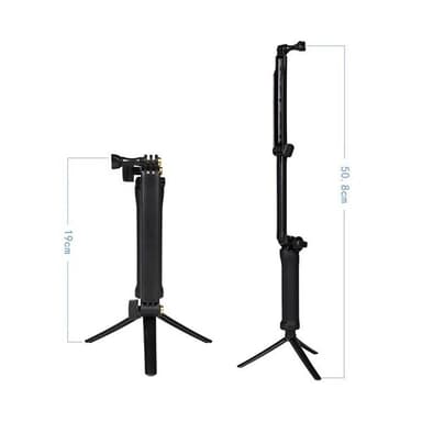 Selfie stick med tripod och kamerafÃ¤ste