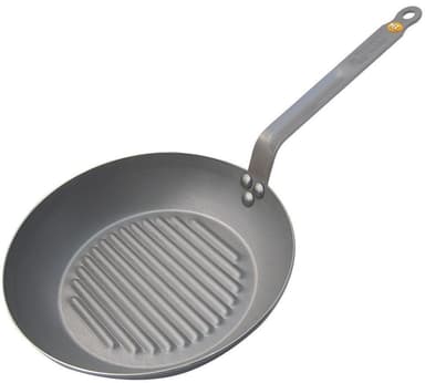De Buyer Mineral B Element -stekpanna med grillränder, kolstål, 26 cm