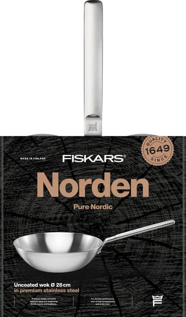 Fiskars Norden wokpanna, 28 cm