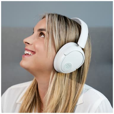 JLab JBuds Lux ANC trådlösa around ear-hörlurar (molnvita)