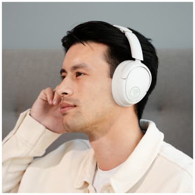 JLab JBuds Lux ANC trådlösa around ear-hörlurar (molnvita)