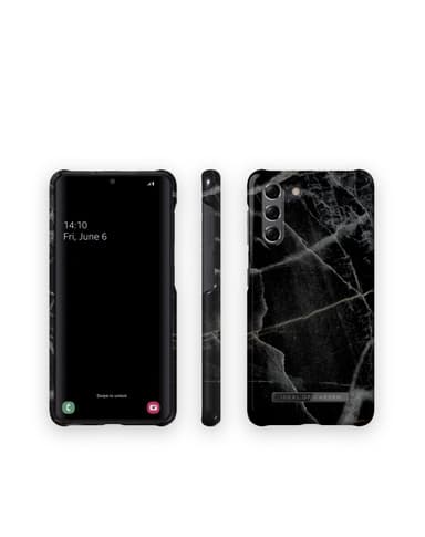 Printed Case Galaxy S21 Black Thunder Marble