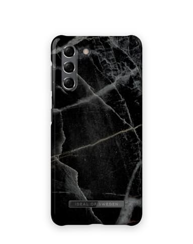 Printed Case Galaxy S21 Black Thunder Marble