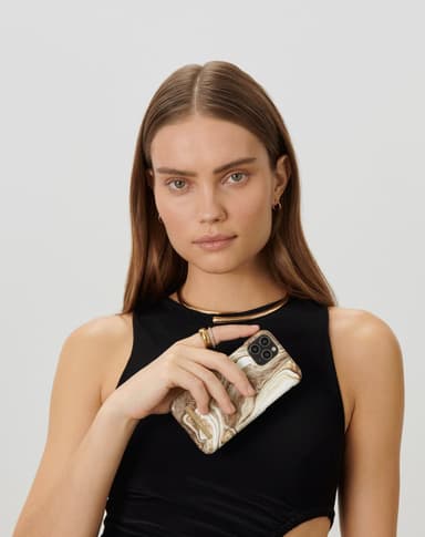Printed Case Galaxy S22P Golden Sand Marble