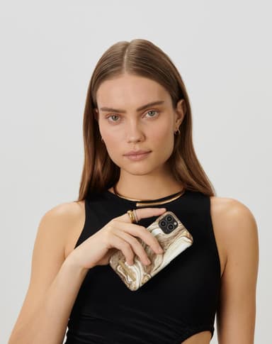 Printed Case Galaxy S22P Golden Sand Marble