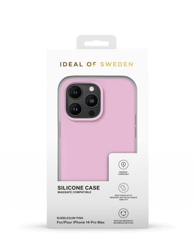 Silicone Case MagSafe iPhone 14PM Bubblegum Pink