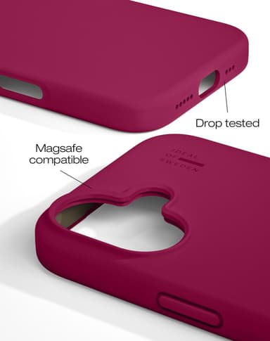 Silicone Case MagSafe iPhone 16 Cranberry