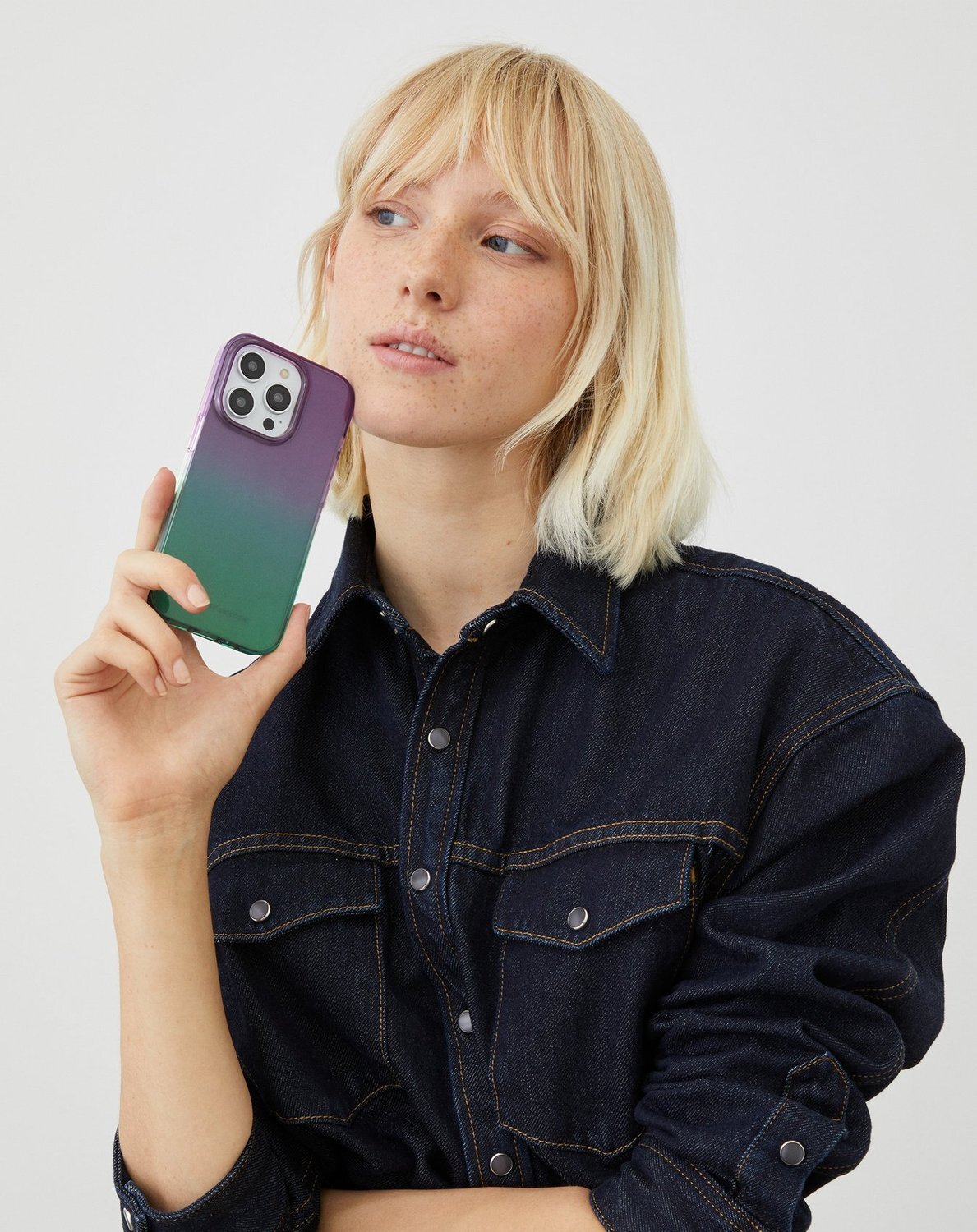 Clear Case iPhone 14PR Fluorite Ombre