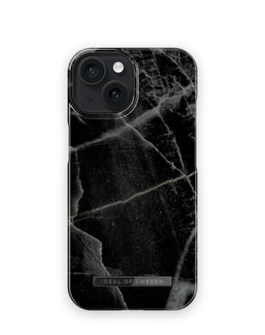 Printed Case iPhone 15 Black Thunder Marble