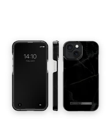 Printed Case iPhone 15 Black Thunder Marble