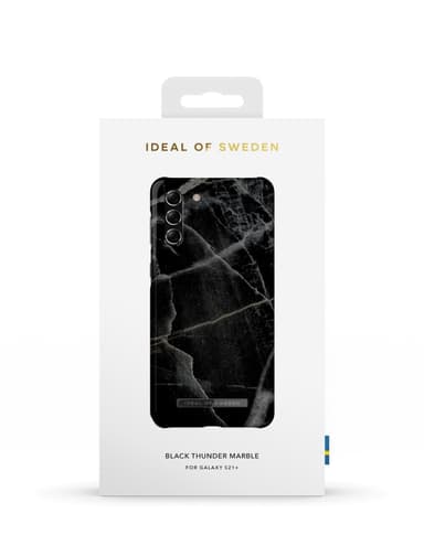 Printed Case Galaxy S21Plus Black Thunder Marble